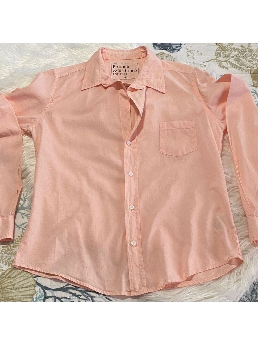 Frank & Eileen Light Peach Casual Button-Down Shirt - Picture 4 of 10
